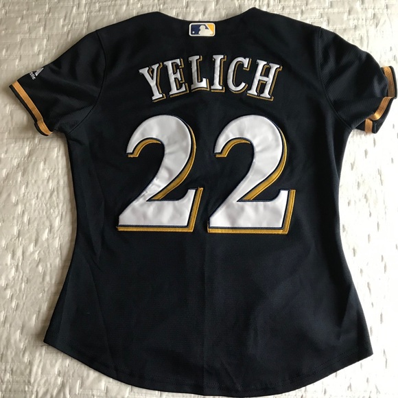 Majestic Tops - Majestic Milwaukee Brewers Yelich jersey